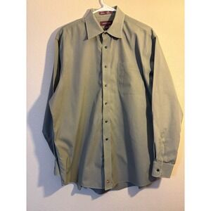 Nordstrom Mens Shirt 16.5/ 34 Traditional Fit Wrinkle Free Spring GreenLg Sleeve